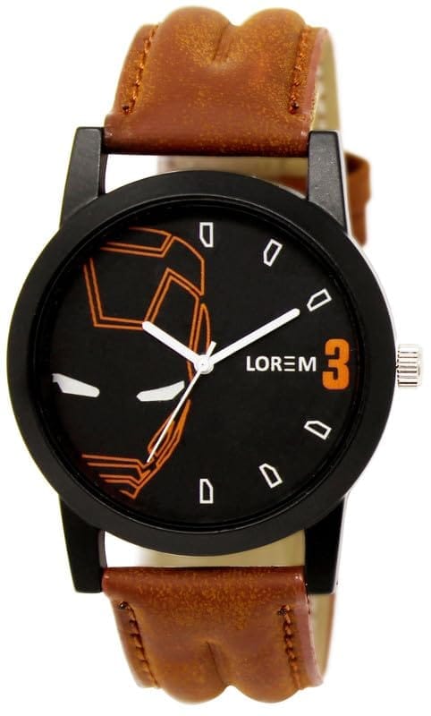 LOREM Multicolor Iron Man Analog Watch for Men LR04-UF