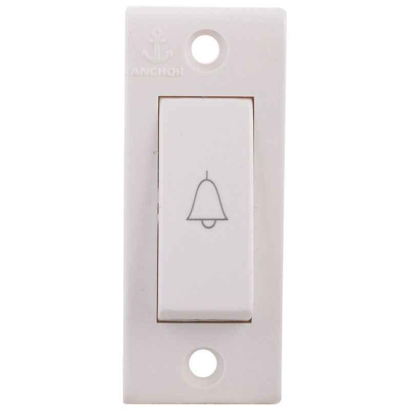 Anchor Penta Deluxe 6A Bell Push White Switch, 14113 ( pack of 20) - Electricals | Buy online on ZillyBuy