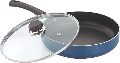 Vinod Zest Non Stick Deep Fry Pan with Glass Lid (Size - 22cm) by Mahavir Home Store Vinod Zest Non Stick Deep Fry Pan with Glass Lid (Size - 22cm) by Mahavir Home Store