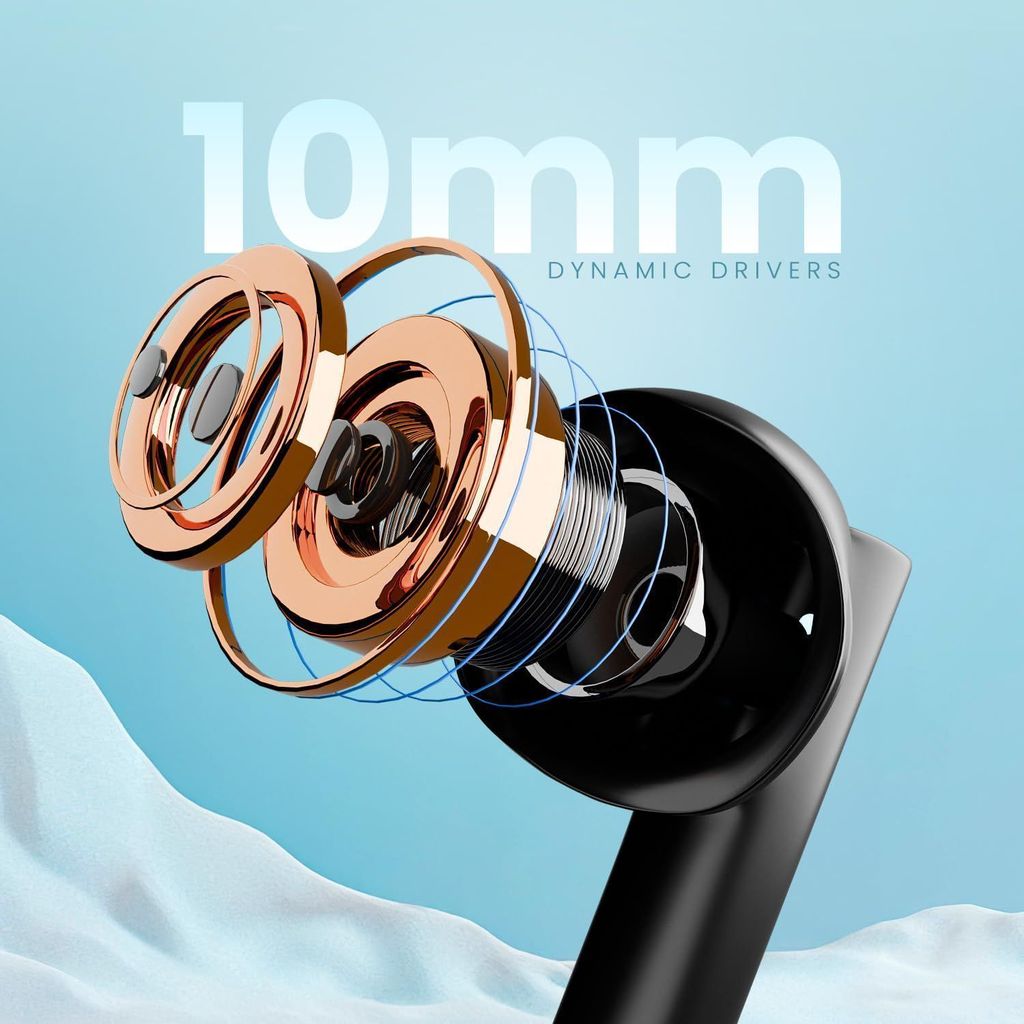 CELLECOR BroPods CB33 TWS with 60 Hours Playtime, Digital Display, Automatic Pairing, HD Sound and 5.1V Bluetooth - Black