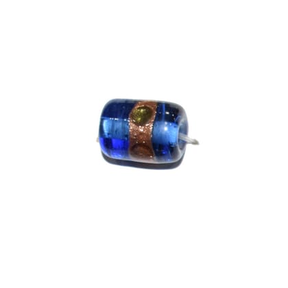 Beadwaala Handmade Fancy Lampwork Glass For Jewelry Making. (Tube) SFL-071-Per Packet 25 Pcs / 15X11 MM