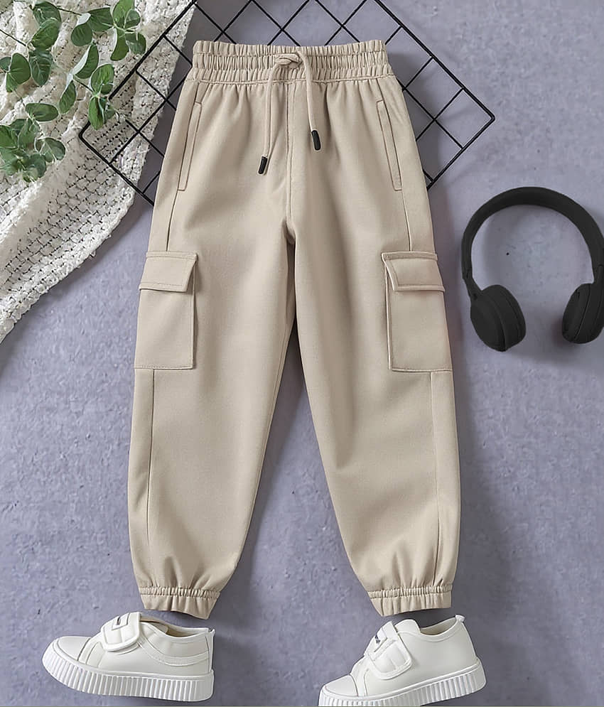 Trampoline Pack of 1 Boys Cotton Cargos ( Beige )