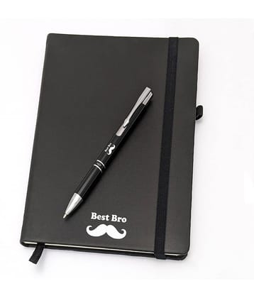 UJJi Bst Bro Printed Click Metal Pen & Notebook for Brothers