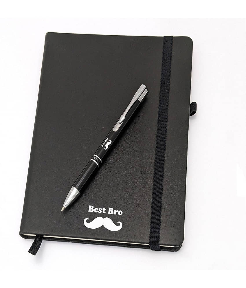 UJJi Bst Bro Printed Click Metal Pen & Notebook for Brothers