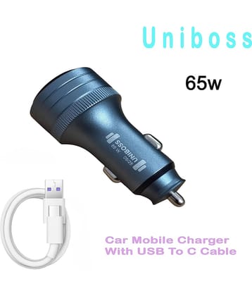 UniBoss Car Mobile Charger 65W Fast & Turbo Grey