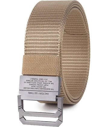 Zacharias - Beige Canvas Men's Reversible Belt ( Pack of 1 )