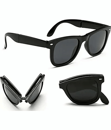 shambhu Black Rectangular Sunglasses ( Pack of 1 )