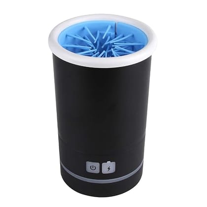 Blingpets Paw Cleaner Automatic Pet Paw Washer, With Usb Rechargeable Soft Brushes, Stylish And Comfortable For Small And Medium Dogs (Medium, Black)