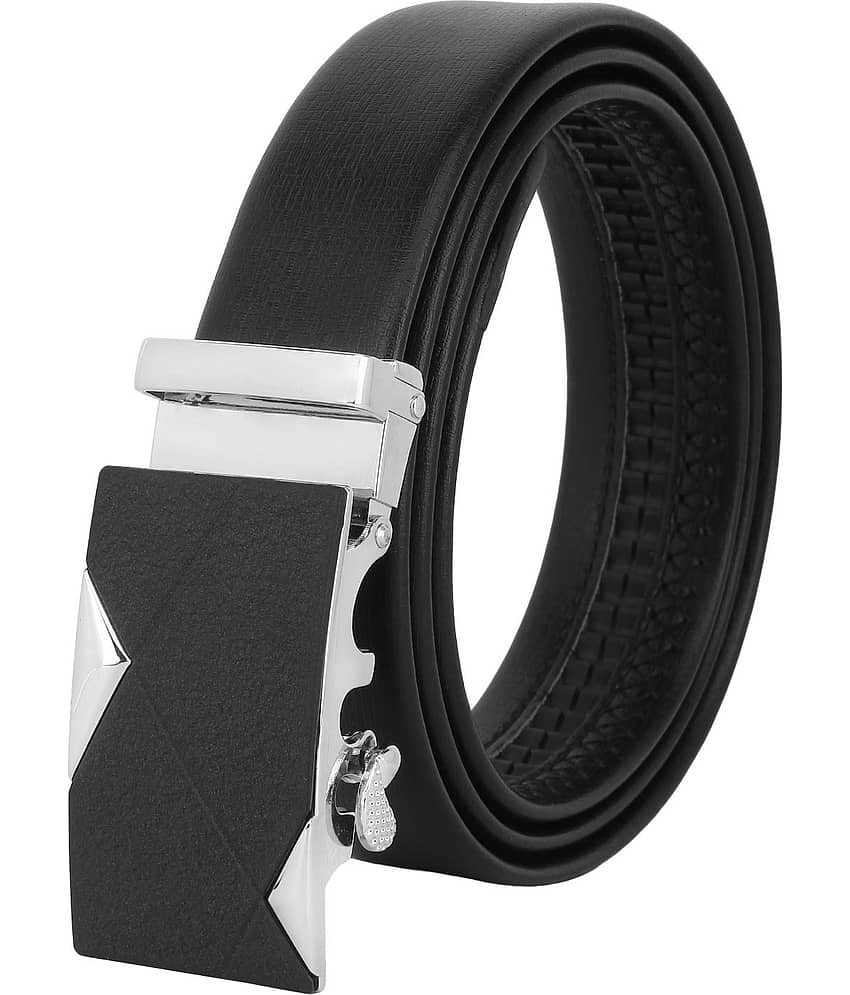Zacharias - Black Leather Men's Formal Belt ( Pack of 1 )