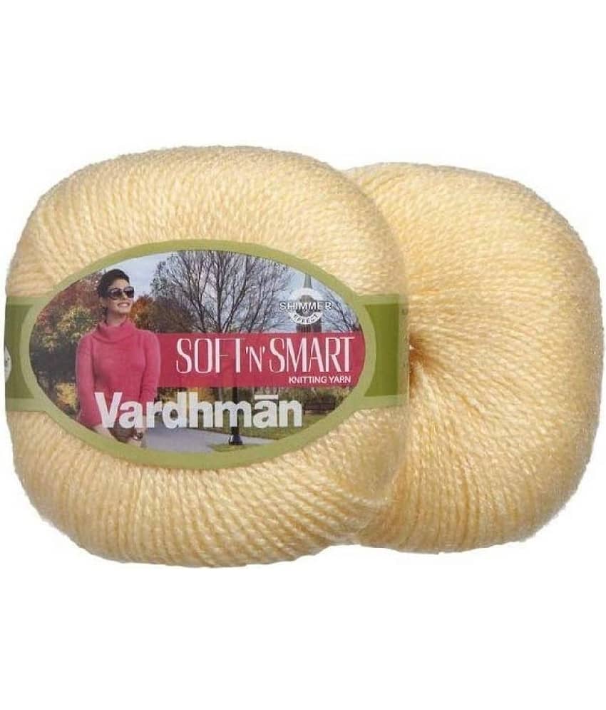 Vardhman Soft n Smart Wool Soft Fingering Crochet 200gm Lemon Yellow