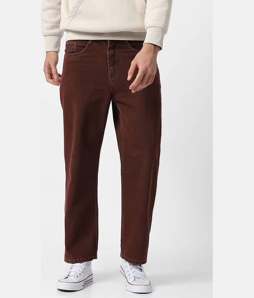 9x denims Basic Men's Jeans - Brown ( Pack of 1 )