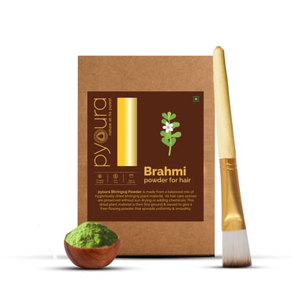Brahmi Powder <h4>100% Pure | Hygienically dried | For healthy scalp & strong hair <h4><h6>Made from hygienically dried hand-picked, cleaned brahmi plant that while preserving their hair caring a