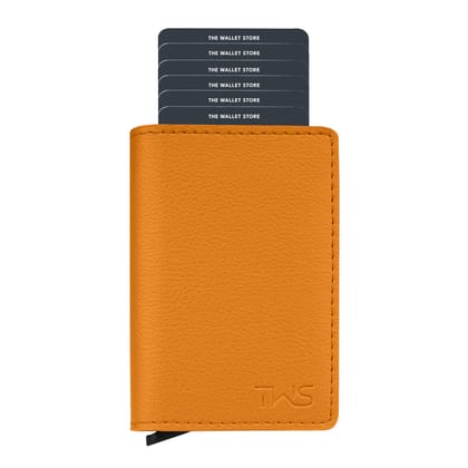 The Wallet Store Vivid Vault RFID Protected Metal Cardholder - Mustard