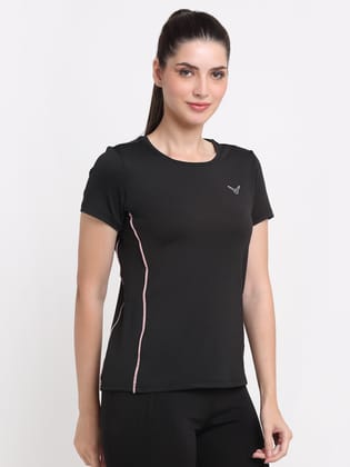 Invincible Women's Slim Fit T-Shirt-Black / S