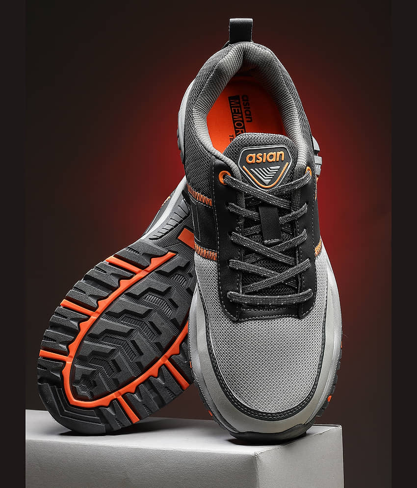 ASIAN EVEREST-02 Dark Grey Men's Sports Running Shoes