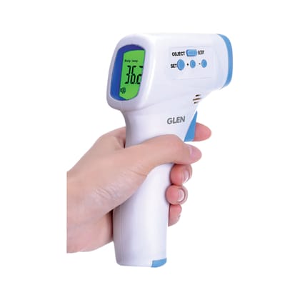 Non-Contact Digital Infrared Thermometer with Digital Display -Blue & White (6041)