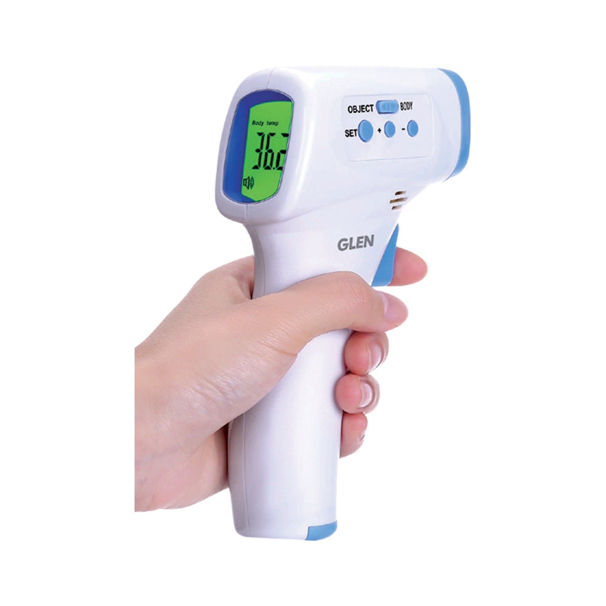Non-Contact Digital Infrared Thermometer with Digital Display -Blue & White (6041)