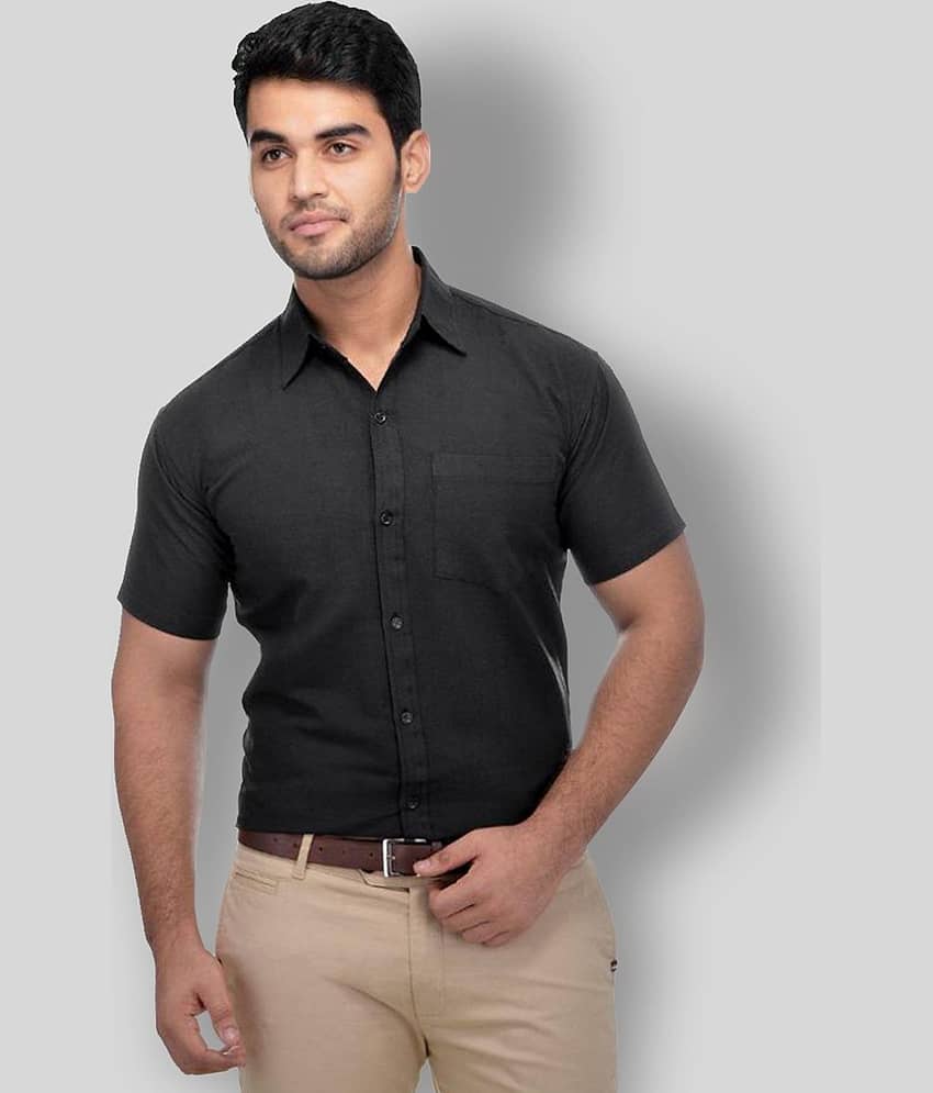 DESHBANDHU DBK - Black Cotton Regular Fit Men's Formal Shirt (Pack of 1)