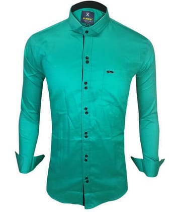 X-men 100 Percent Cotton Green Solids Shirt