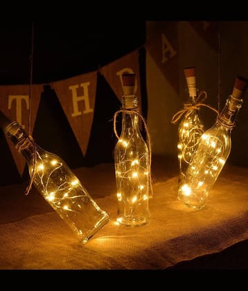 SPARKWORLD Yellow 3M Cork light ( Pack of 3 )