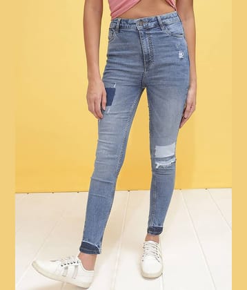 Freehand - Blue Cotton Blend Slim Fit Women's Jeans ( Pack of 1 )