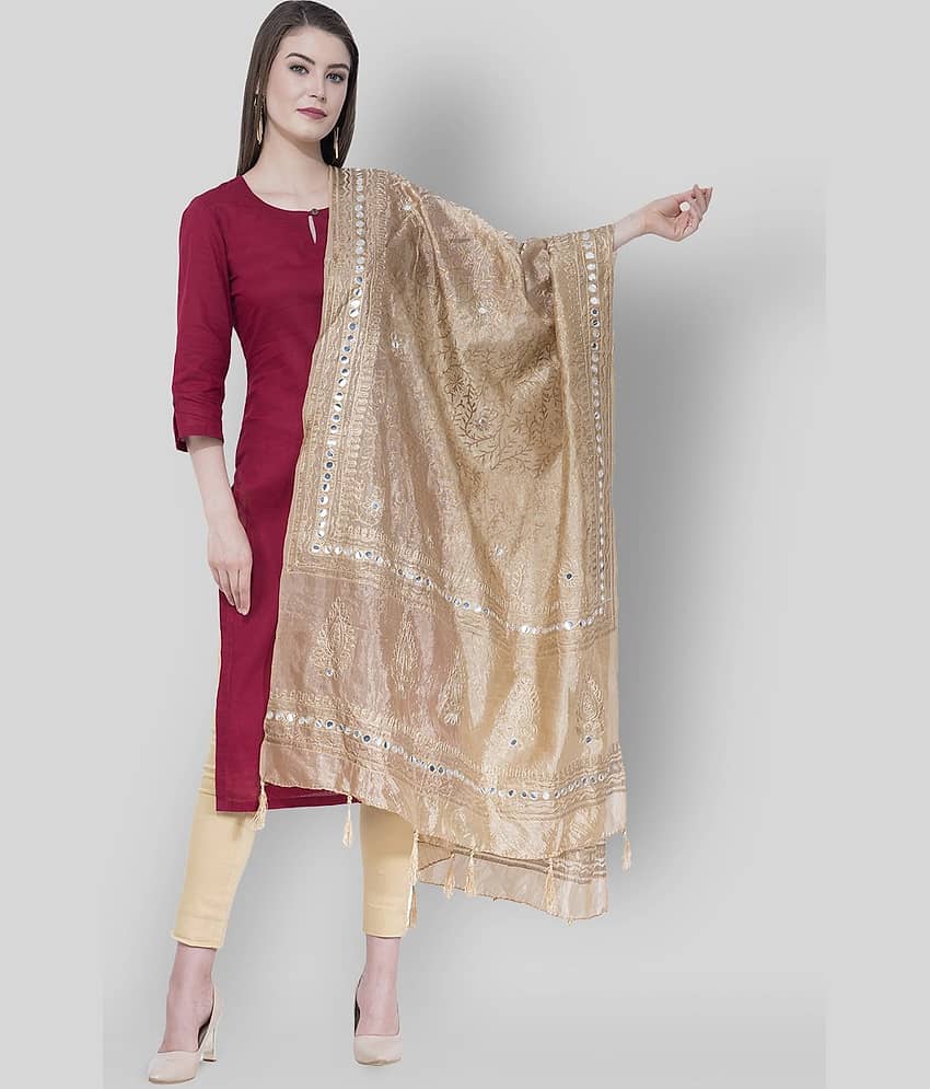 A R Silk Gold Silk Self Dupatta
