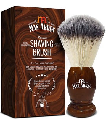 Man Arden Vintage Finish Premium Shaving Brush With Ultra Soft & Absorbent Bristles & Long Handle | Cruelty Free | For A Smooth Shave