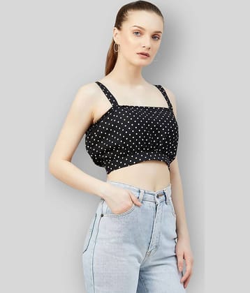 Chimpaaanzee Women's Crepe Crop Top ( Black )