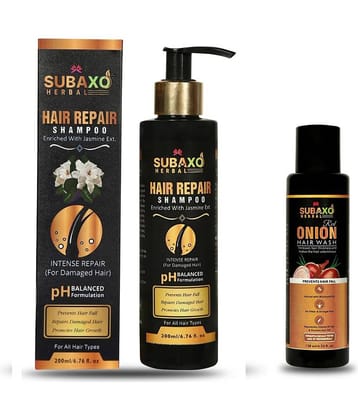 Herbal Hair Repair shampoo 200 Ml & Red Onion Hair Wash Shampoo 120 Ml