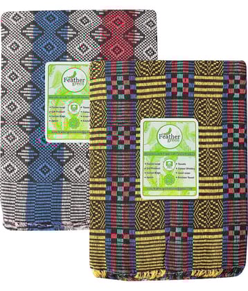 Feather Green Single Cotton Floral Blanket