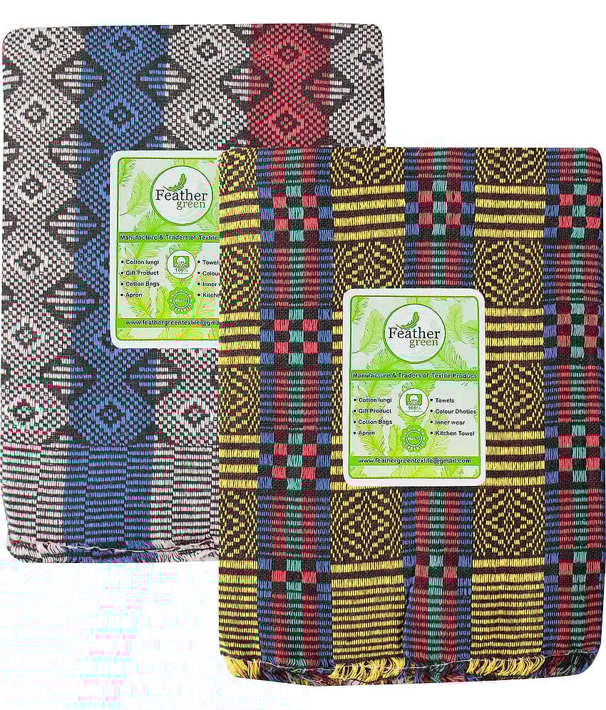 Feather Green Single Cotton Floral Blanket
