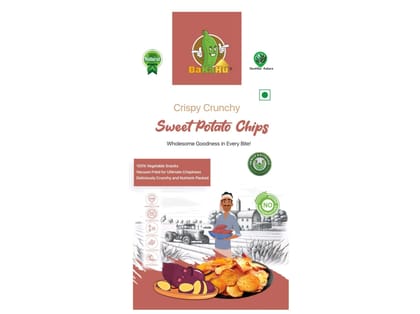 Masala Sweet Potato Chips - Vacuum Fried Snacks  50g