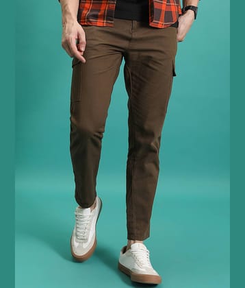 Highlander Regular Flat Men's Cargos - Brown ( Pack of 1 )