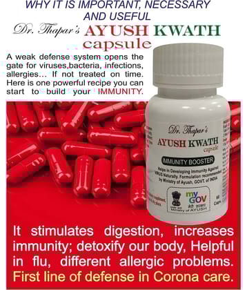 Immunity Booster Ayush Kwath Capsules One Month Course 60 Capsule 500 Mg