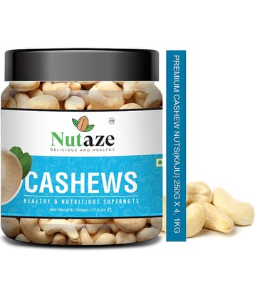 Nutaze Premium Cashews 1Kg (250g x 4) | Rare Indian Cashews | 100% Authentic | 100% Natural.
