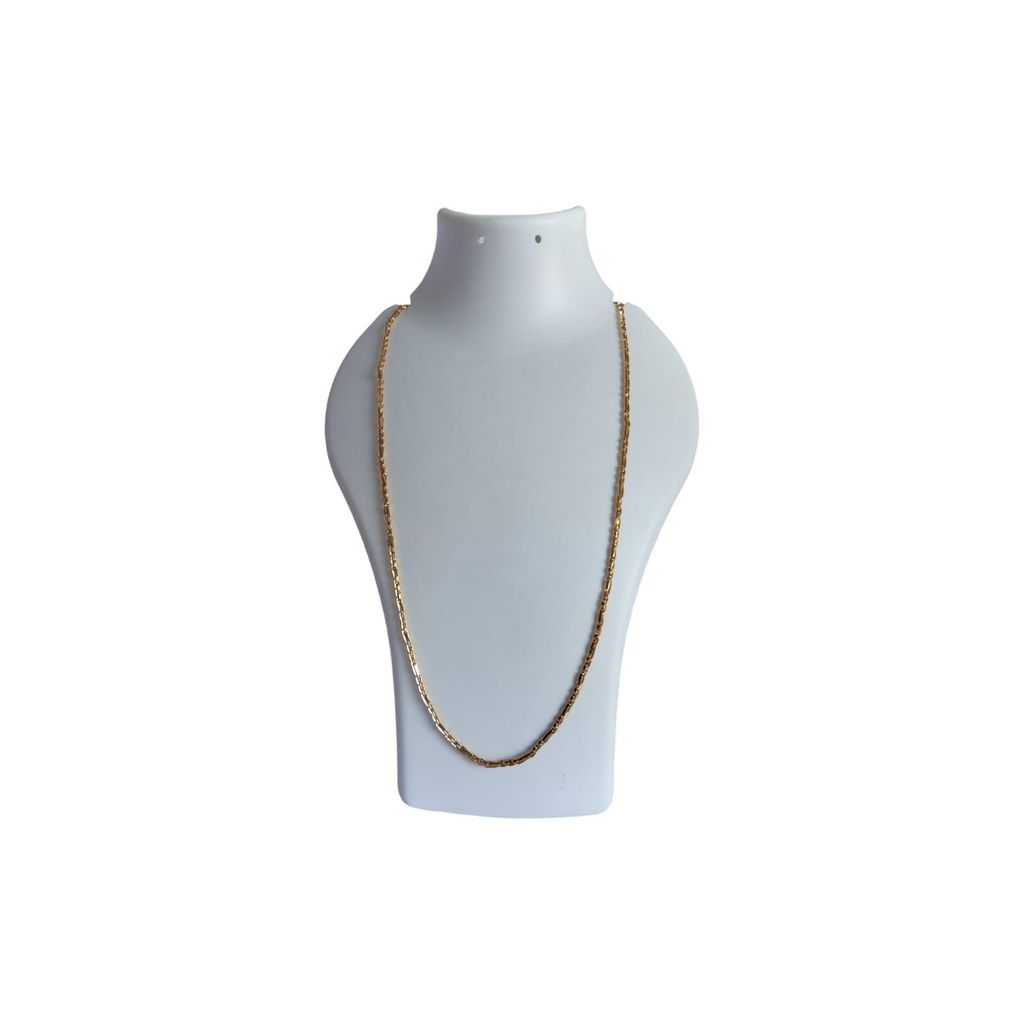Yellow Gold Singapore Chain Necklace for Men and Women - 20 Inches