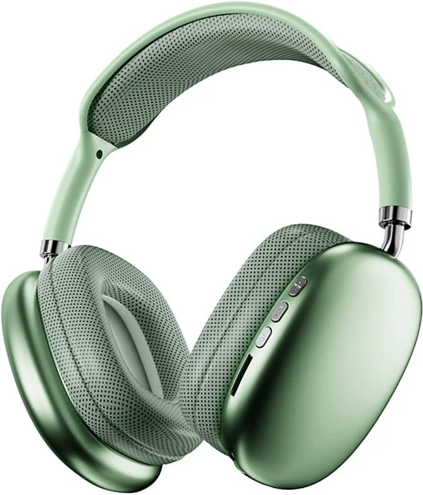 Neo P9 Bluetooth Bluetooth Headphone On Ear 2 Hours Playback Active Noise cancellation IPX4(Splash & Sweat Proof) Green