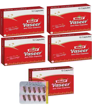 Jolly Anti-Piles Vaseer Cap - 50 Capsule 5 Gm Pack of 5