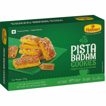 Haldiram's Nagpur Pista Badam Cookies - 250 gm - Pack of 2