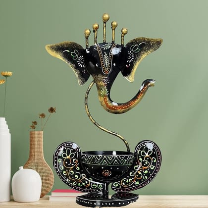 Tea Light Ganesh – Black