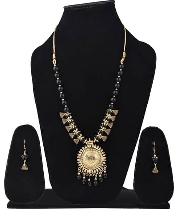 Sunhari Jewels Black Alloy Necklace Set ( Pack of 1 )