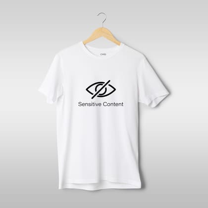 Sensitive Content Regular Fit T-Shirt-S / White / 160 GSM