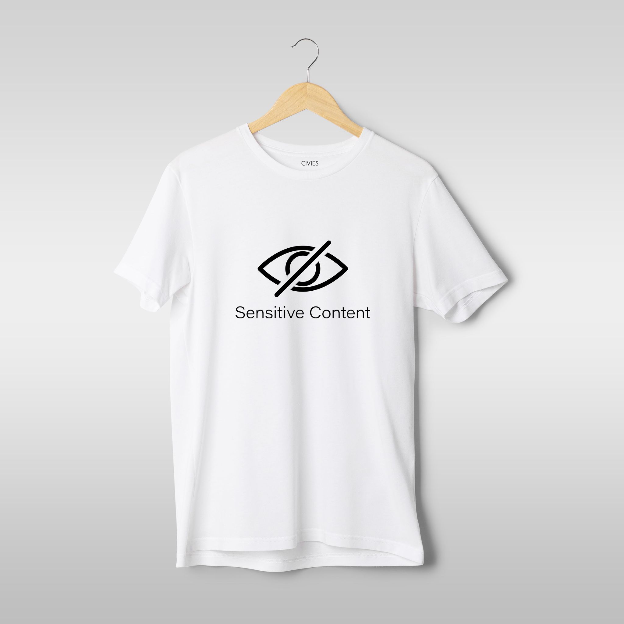 Sensitive Content Regular Fit T-Shirt-S / White / 160 GSM