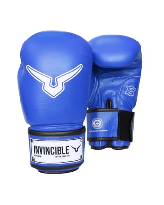 Invincible Agni 2.0 Amateur Competition Boxing Gloves-Blue / 10 OZ / Boxing Federation of India