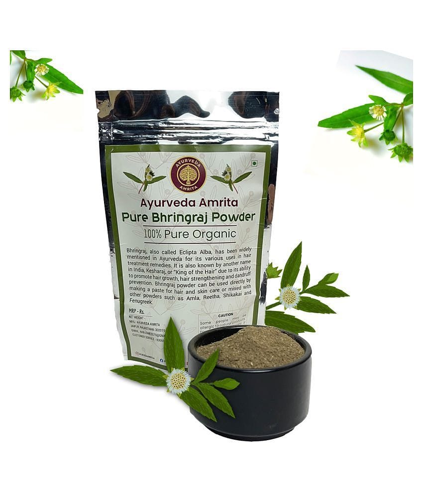 Ayurveda Amrita Pure & Natural Bhringraj Powder Hair Scalp Treatment 100 g