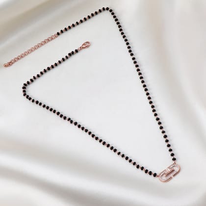 Rosegold Zircon Hitched Mangalsutra