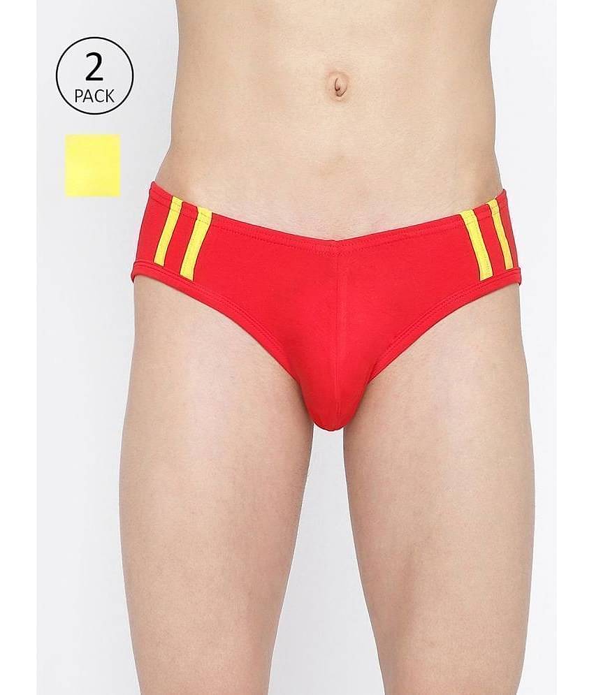 La Intimo Pack of 2 Cotton Briefs For Men's ( Multicolor )