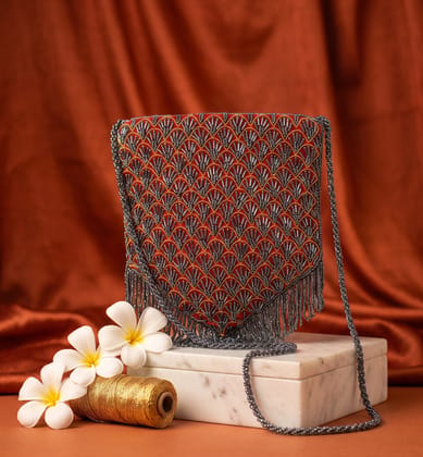 Handcrafted Zari Zardozi Velvet Potli