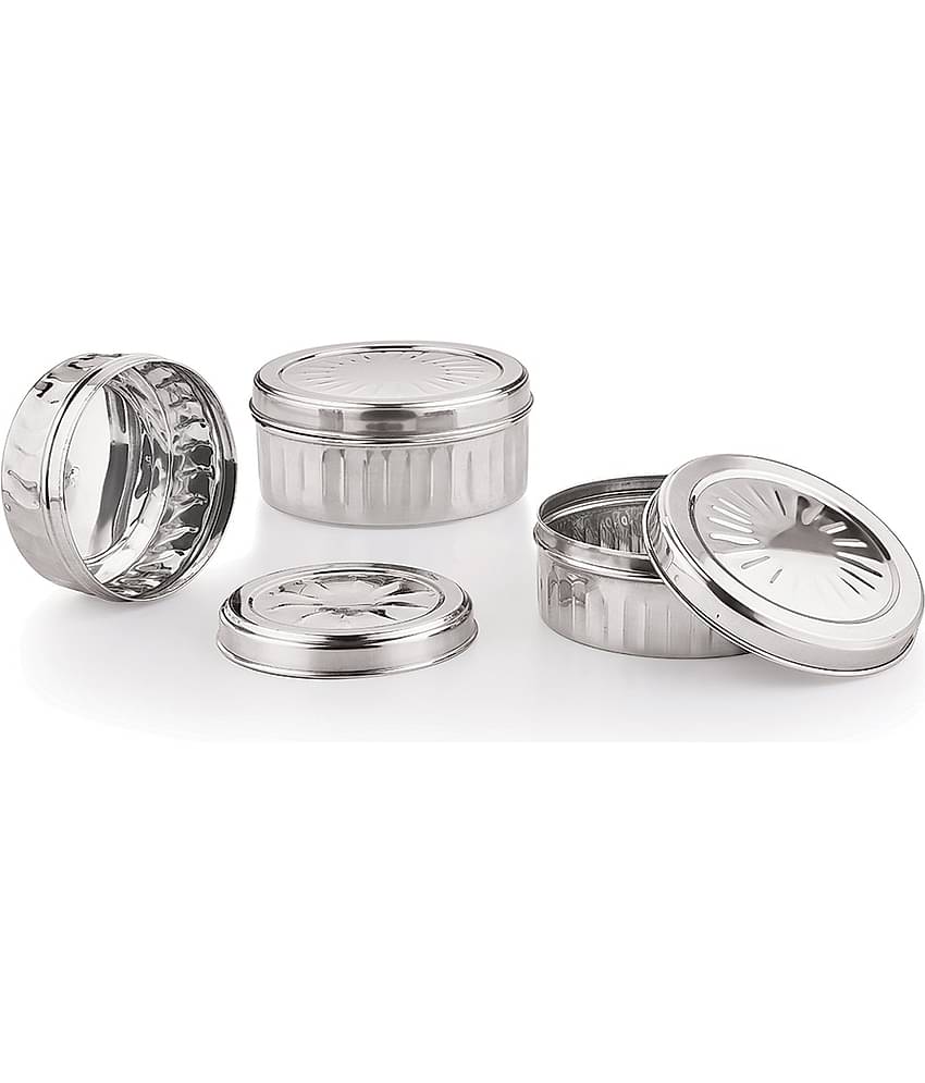 Neelam Dabba 350-550-775 ML Steel Food Container Set of 3 775 mL