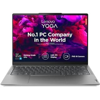 Lenovo Yoga Slim 6 12th Gen Intel Evo Core i5 1240P 14"(35.5cm) 2.2K 300Nit Laptop (16GB/512GB SSD/60Hz Refresh/Win 11/Office 21/Backlit KB/1Yr Warranty/Alexa/3 Month Game Pass/Grey/1.3Kg), 82WU0095IN